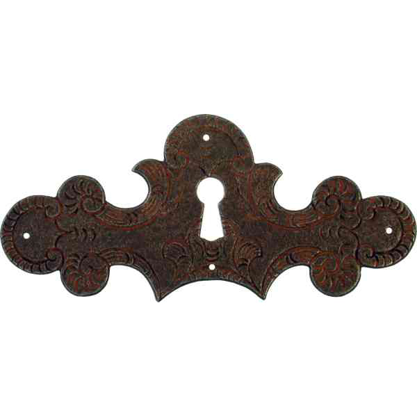 Schlüsselschild antik, alt aus Eisen gerostet und gewachst, von Hand gefertigt